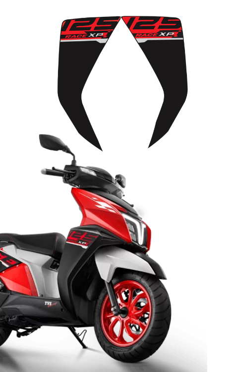 Ntorq XP Side Panel Sticker with Black Sticker